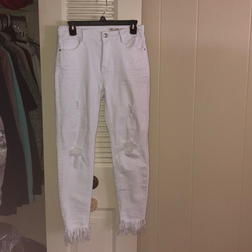 ripped white jeans